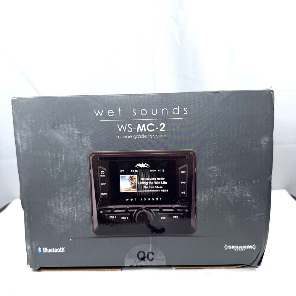 Wet Sounds WS-MC-2 AM/FM/Weather Band Tuner Marine Media Receiver w/RBDS / New
